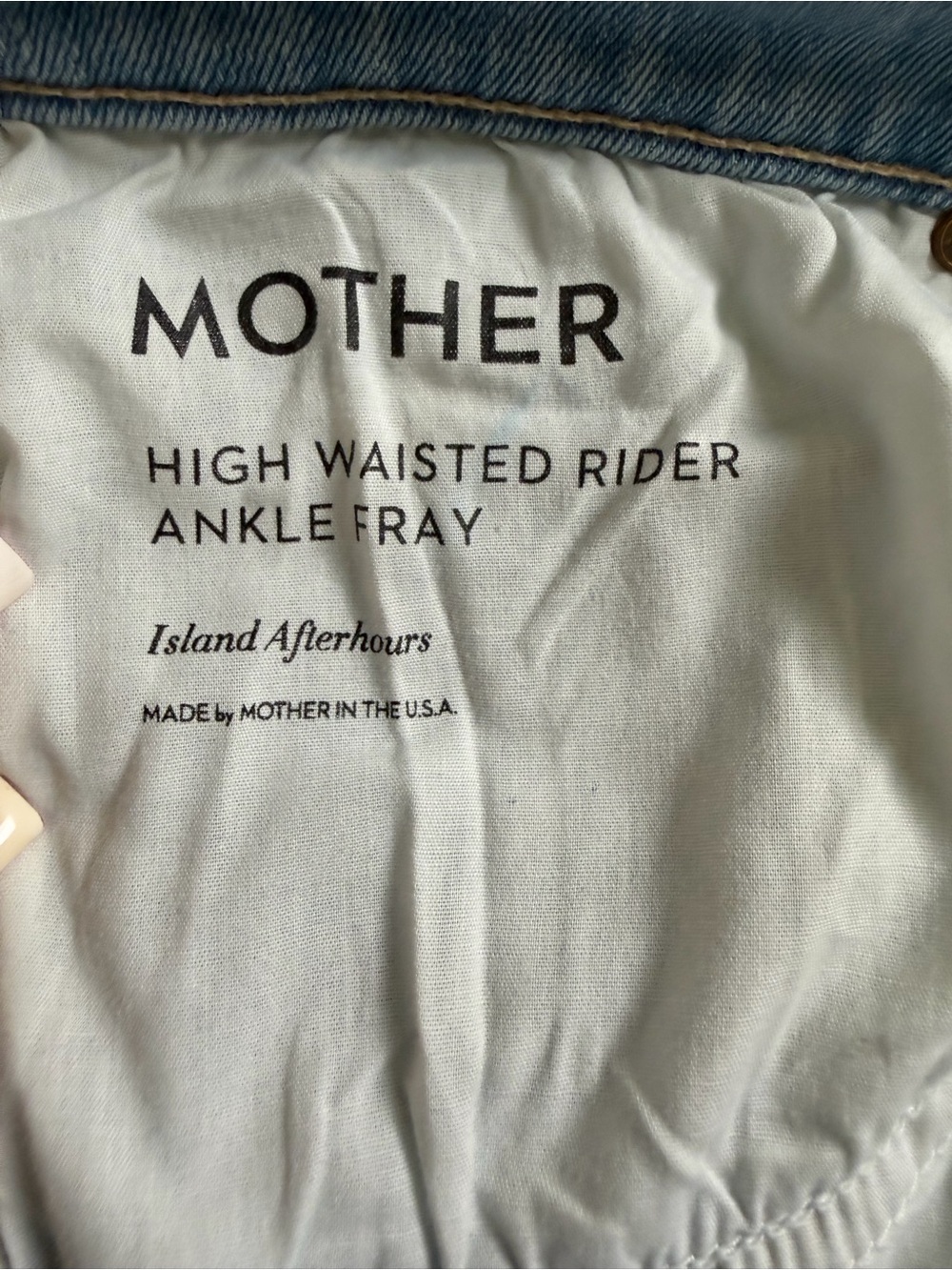 MOTHER High Waisted Rider Ankle Fray Island After Hours Size 29 - Picture 8 of 13